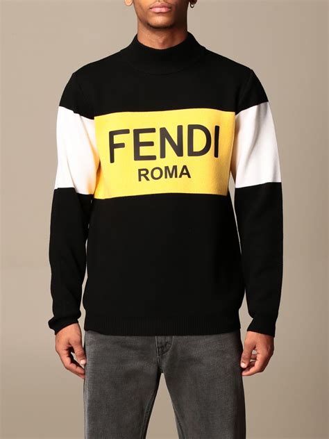 fendi black zip sweater men|fendi oversized sweater.